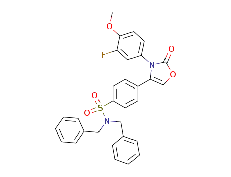 N,N-dibenzyl-4-[3-(3-fluoro-4-methoxyphenyl)-2-oxo-2,3-dihydrooxazol-4-yl]benzenesulfonamide