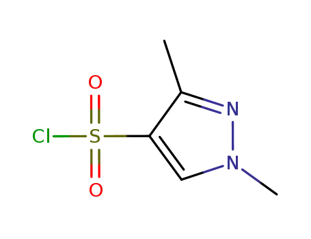 Molecular Structure of 89501-93-9 (1H-Pyrazole-4-sulfonylchloride,1,3-dimethyl-(9CI))