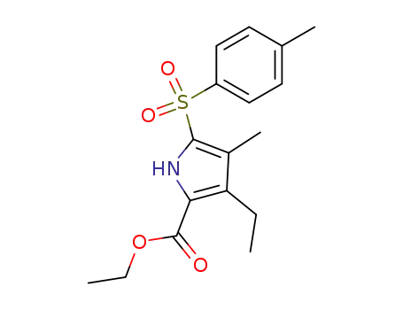 3-Ethyl-4-methyl-5-(toluene-4-sulfonyl)-1H-pyrrole-2-carboxylic acid ethyl ester