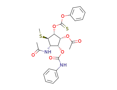 (1R,2R,3R,4S,5R)-4-acetamido-2-O-acetyl-1-O-phenoxythiocarbonyl-3-O-phenylcarbamoyl-1,2,3-cyclopentanetriol