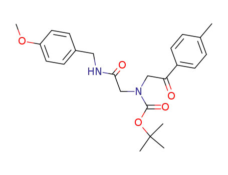 Molecular Structure of 305324-41-8 (2-{[(tert-butoxy)carbonyl][2-(4-methylphenyl)-2-oxoethyl]amino}-N-(4-methoxybenzyl)acetamide)