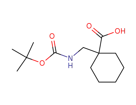 Molecular Structure of 204514-23-8 (Boc-1-aminomethyl-cyclohexane carboxylic acid)