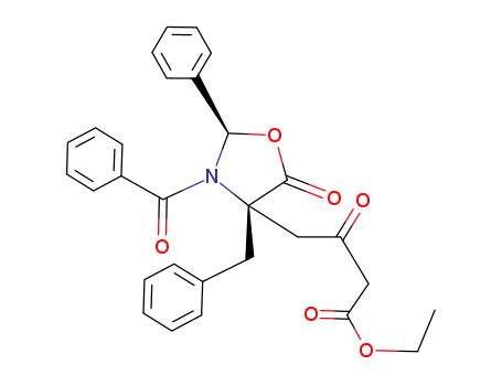 (2R,4S)-ethyl 4-(3-benzoyl-4-benzyl-5-oxo-2-phenyl-1,3-oxazolidin-4-yl) 3-oxobutanoate