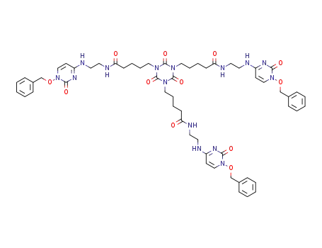 tris<4-<2-(1-benzyloxy-2-oxo-1,2-dihydropyrimidin-4-ylamino)ethylaminocarbonyl>butyl>isocyanurate