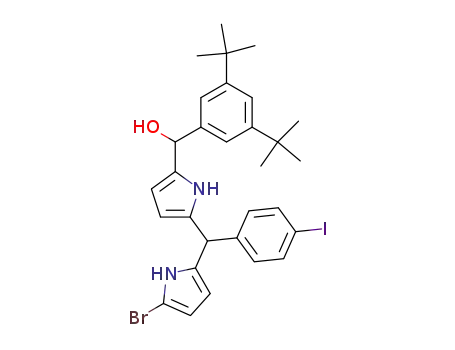 {5-[(5-bromo-1<i>H</i>-pyrrol-2-yl)-(4-iodo-phenyl)-methyl]-1<i>H</i>-pyrrol-2-yl}-(3,5-di-<i>tert</i>-butyl-phenyl)-methanol