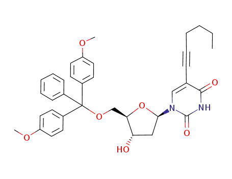 5-(hex-1-ynyl)-5'-O-(4,4'-dimethoxytrityl)-2'-deoxyuridine