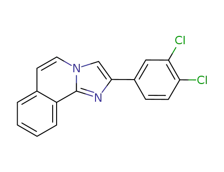 Molecular Structure of 61001-12-5 (2-(3,4-DICHLOROPHENYL)IMIDAZO(2,1A)-ISOQUINOLINE			)