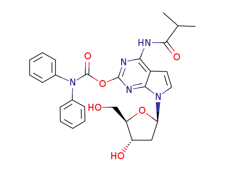 7-(2-deoxy-β-D-erythro-pentofuranosyl)-4-[(2-methylpropanoyl)amino]-7H-pyrrolo[2,3-d]pyrimidin-2-yl diphenylcarbamate