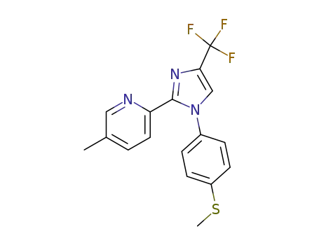 Pyridine,
5-methyl-2-[1-[4-(methylthio)phenyl]-4-(trifluoromethyl)-1H-imidazol-2-yl]
-