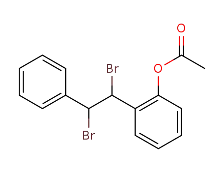 Molecular Structure of 271765-09-4 (Phenol, 2-(1,2-dibromo-2-phenylethyl)-, acetate)
