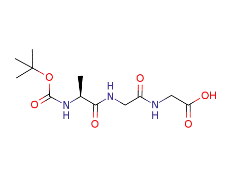 Molecular Structure of 115035-47-7 (Glycine,N-[(1,1-dimethylethoxy)carbonyl]-L-alanylglycyl- (9CI))