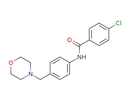 Molecular Structure of 221058-13-5 (4-chloro-N-[4-(morpholin-4-ylmethyl)phenyl]benzamide)