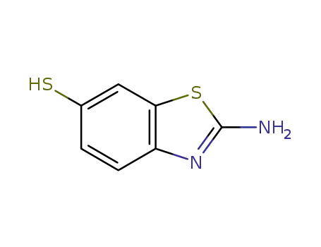 Molecular Structure of 63493-81-2 (6-Benzothiazolethiol,2-amino-(9CI))