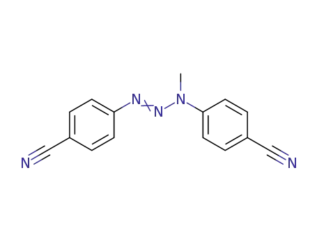 Molecular Structure of 30091-19-1 (Benzonitrile,4,4'-(3-methyl-1-triazene-1,3-diyl)bis- (9CI))