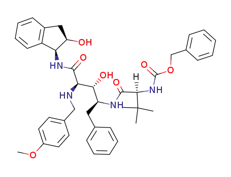 benzyl [(2S)-1-({(2S,3R,4R)-3-hydroxy-5-{[(1S,2R)-2-hydroxy-2,3-dihydro-1H-inden-1-yl]amino}-4-[(4-methoxybenzyl)amino]-5-oxo-1-phenylpentan-2-yl}amino)-3,3-dimethyl-1-oxobutan-2-yl]carbamate (non-preferred name)