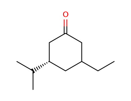 Molecular Structure of 342794-05-2 (Cyclohexanone, 3-ethyl-5-(1-methylethyl)-, (3R,5R)-rel- (9CI))