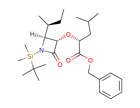 (R)-2-[(2S,3S)-2-((S)-sec-Butyl)-1-(tert-butyl-dimethyl-silanyl)-4-oxo-azetidin-3-yloxy]-4-methyl-pentanoic acid benzyl ester