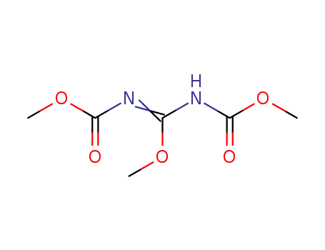 Molecular Structure of 105533-32-2 (Carbamic acid, [methoxy[(methoxycarbonyl)amino]methylene]-, methyl
ester)