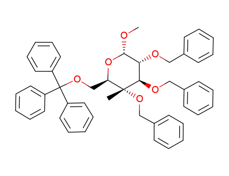 methyl 2,3,4-tri-O-benzyl-4-C-methyl-6-O-triphenylmethyl-α-D-glucopyranoside