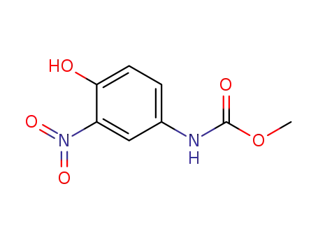 Molecular Structure of 54840-16-3 (Carbamic acid, (4-hydroxy-3-nitrophenyl)-, methyl ester)