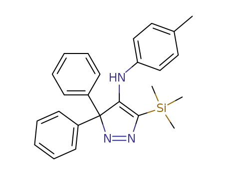 Molecular Structure of 121876-56-0 (3,3-diphenyl-4-(p-toluidino)-5-trimethylsilyl-3H-pyrazole)