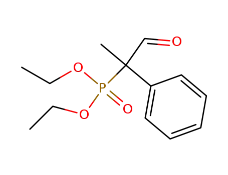 Molecular Structure of 6172-08-3 (Phosphonic acid, (1-methyl-2-oxo-1-phenylethyl)-, diethyl ester)