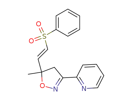 2-[5-((E)-2-benzenesulfonylvinyl)-5-methyl-4,5-dihydroisoxazol-3-yl]pyridine