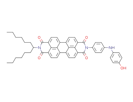 2-(1-hexyl-heptyl)-9-[4-(4-hydroxy-phenylamino)-phenyl]-anthra[2,1,9-<i>def</i>;6,5,10-<i>d</i>'<i>e</i>'<i>f</i>']diisoquinoline-1,3,8,10-tetraone