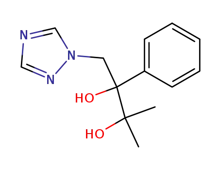 Molecular Structure of 107680-33-1 ((2R)-3-methyl-2-phenyl-1-(1H-1,2,4-triazol-1-yl)butane-2,3-diol)