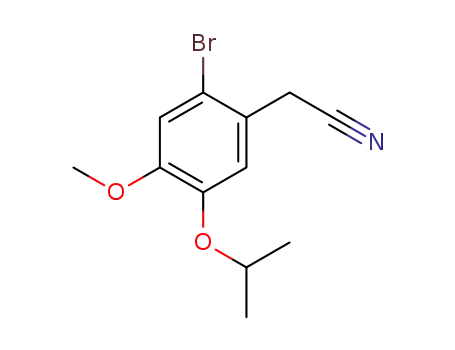 Molecular Structure of 365572-35-6 (Benzeneacetonitrile, 2-bromo-4-methoxy-5-(1-methylethoxy)-)