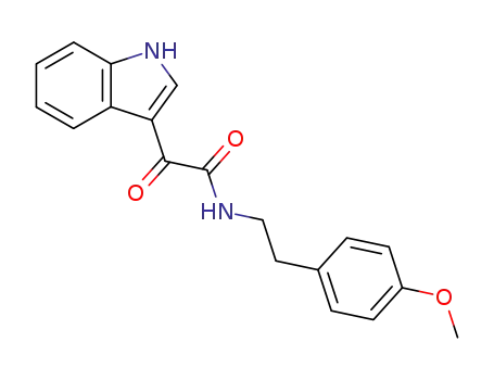 Molecular Structure of 140677-12-9 (1H-Indole-3-acetamide, N-[2-(4-methoxyphenyl)ethyl]-a-oxo-)