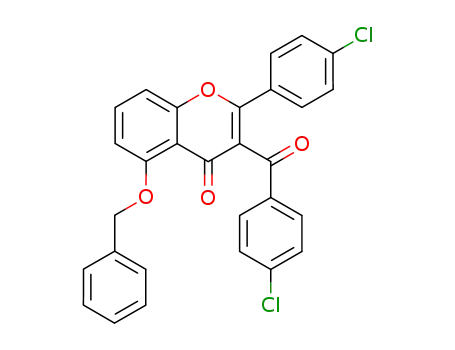 4H-1-Benzopyran-4-one,
3-(4-chlorobenzoyl)-2-(4-chlorophenyl)-5-(phenylmethoxy)-