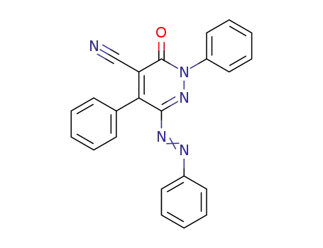 3-Oxo-2,5-diphenyl-6-phenylazo-2,3-dihydro-pyridazine-4-carbonitrile