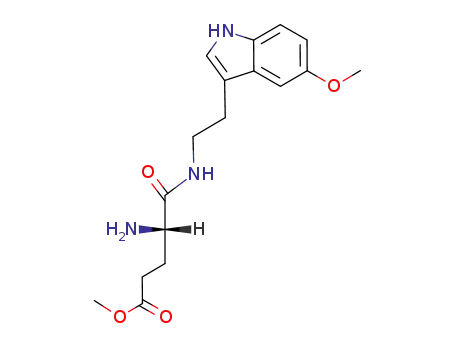 Molecular Structure of 150184-25-1 (L-γ-methyl-N-<2-(5-methoxy-3-indolyl)ethyl>isoglutamide)