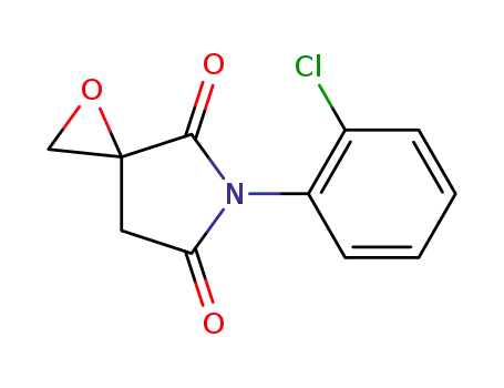 Molecular Structure of 123099-07-0 (5-(2-chlorophenyl)-1-oxa-5-azaspiro[2.4]heptane-4,6-dione)