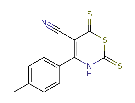 2H-1,3-Thiazine-5-carbonitrile,
3,6-dihydro-4-(4-methylphenyl)-2,6-dithioxo-