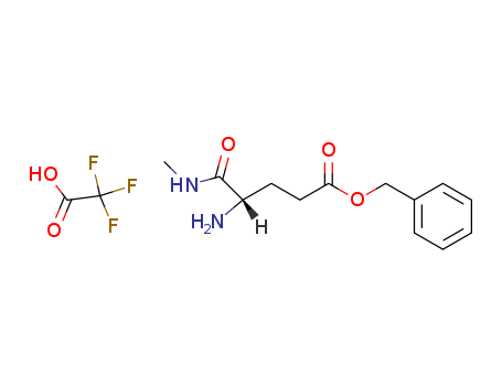 Molecular Structure of 118466-52-7 (Pentanoic acid, 4-amino-5-(methylamino)-5-oxo-, phenylmethyl ester,
(4S)-, mono(trifluoroacetate))