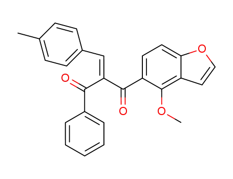 1-(4-Methoxy-benzofuran-5-yl)-3-phenyl-2-[1-p-tolyl-meth-(E)-ylidene]-propane-1,3-dione