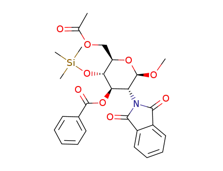 methyl 6-O-acetyl-3-O-benzoyl-2-deoxy-2-phthalimido-4-O-trimethylsilyl-β-D-glucopyranoside