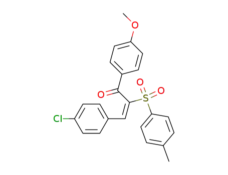 2-Propen-1-one,
3-(4-chlorophenyl)-1-(4-methoxyphenyl)-2-[(4-methylphenyl)sulfonyl]-,
(2E)-