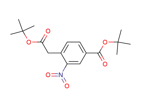 Molecular Structure of 444667-12-3 (t-Butyl α-[4-(t-butoxycarbonyl)-2-nitrophenyl]-acetate)