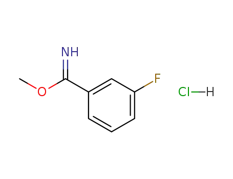 Molecular Structure of 133118-49-7 (Benzenecarboximidic acid, 3-fluoro-, methyl ester, hydrochloride)