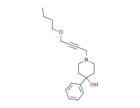 Molecular Structure of 78033-77-9 (1-(4'-n-Butoxybutyn-2'-yl)-4-phenyl-4-hydroxypiperidine)