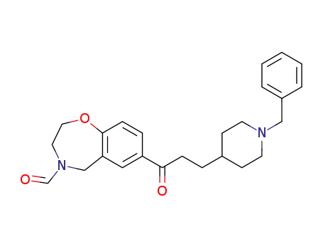 1,4-Benzoxazepine-4(5H)-carboxaldehyde,
2,3-dihydro-7-[1-oxo-3-[1-(phenylmethyl)-4-piperidinyl]propyl]-