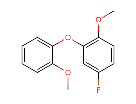 Molecular Structure of 630103-11-6 (Benzene, 4-fluoro-1-methoxy-2-(2-methoxyphenoxy)-)