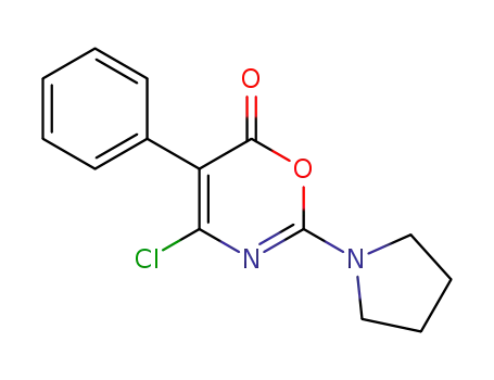 4-chloro-6-oxo-5-phenyl-2-pyrrolidino-6H-1,3-oxazine