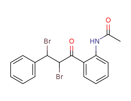 Molecular Structure of 124856-93-5 (Acetamide, N-[2-(2,3-dibromo-1-oxo-3-phenylpropyl)phenyl]-)
