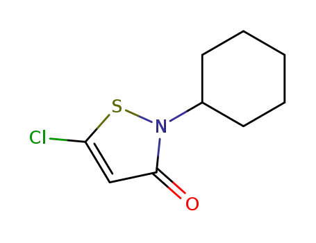 Molecular Structure of 66159-93-1 (3(2H)-Isothiazolone, 5-chloro-2-cyclohexyl-)