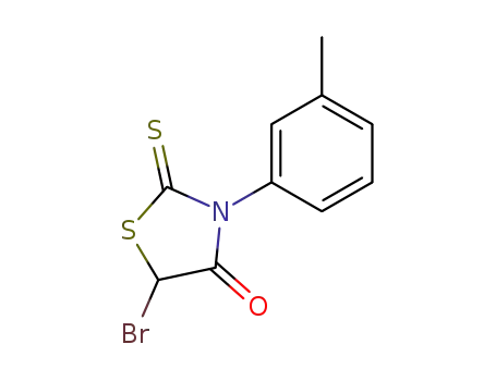 Molecular Structure of 56921-40-5 (4-Thiazolidinone, 5-bromo-3-(3-methylphenyl)-2-thioxo-)