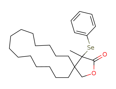 Molecular Structure of 596119-67-4 (2-Oxaspiro[4.14]nonadecan-3-one, 4-methyl-4-(phenylseleno)-)
